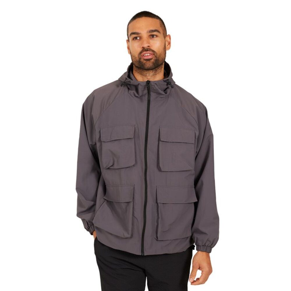 Brave Soul Mens Lightweight Full Zip Jacket / Gray